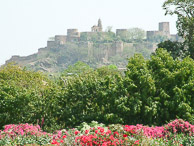 Jaipur - Fort viewed from the balacony of the hotel