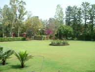 Delhi - Kapashera Palace - front garden